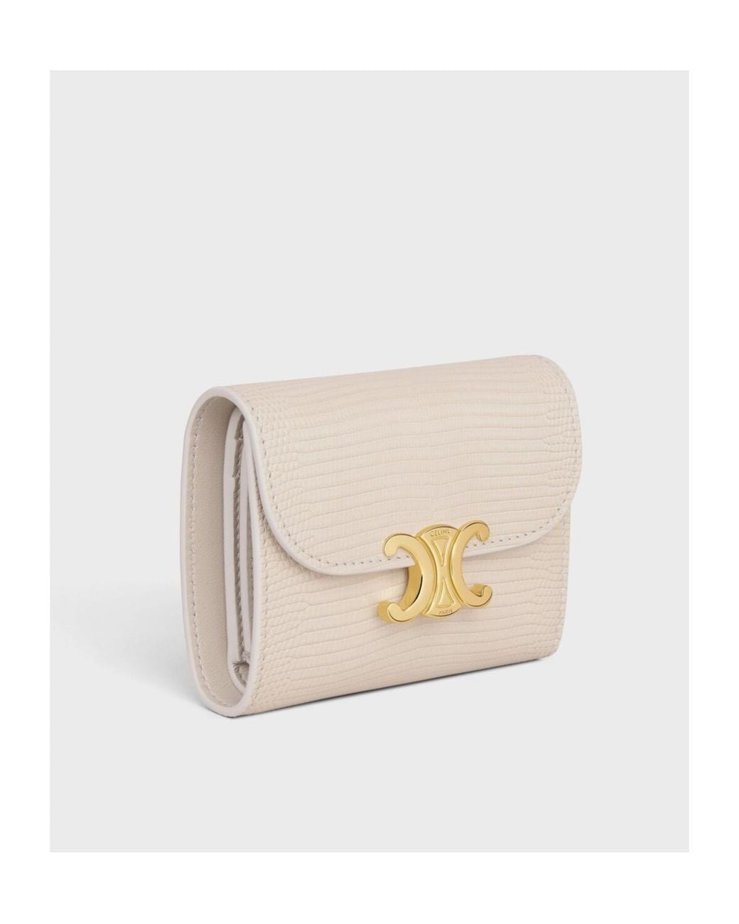Céline Natural Small Flap Wallet Triomphe