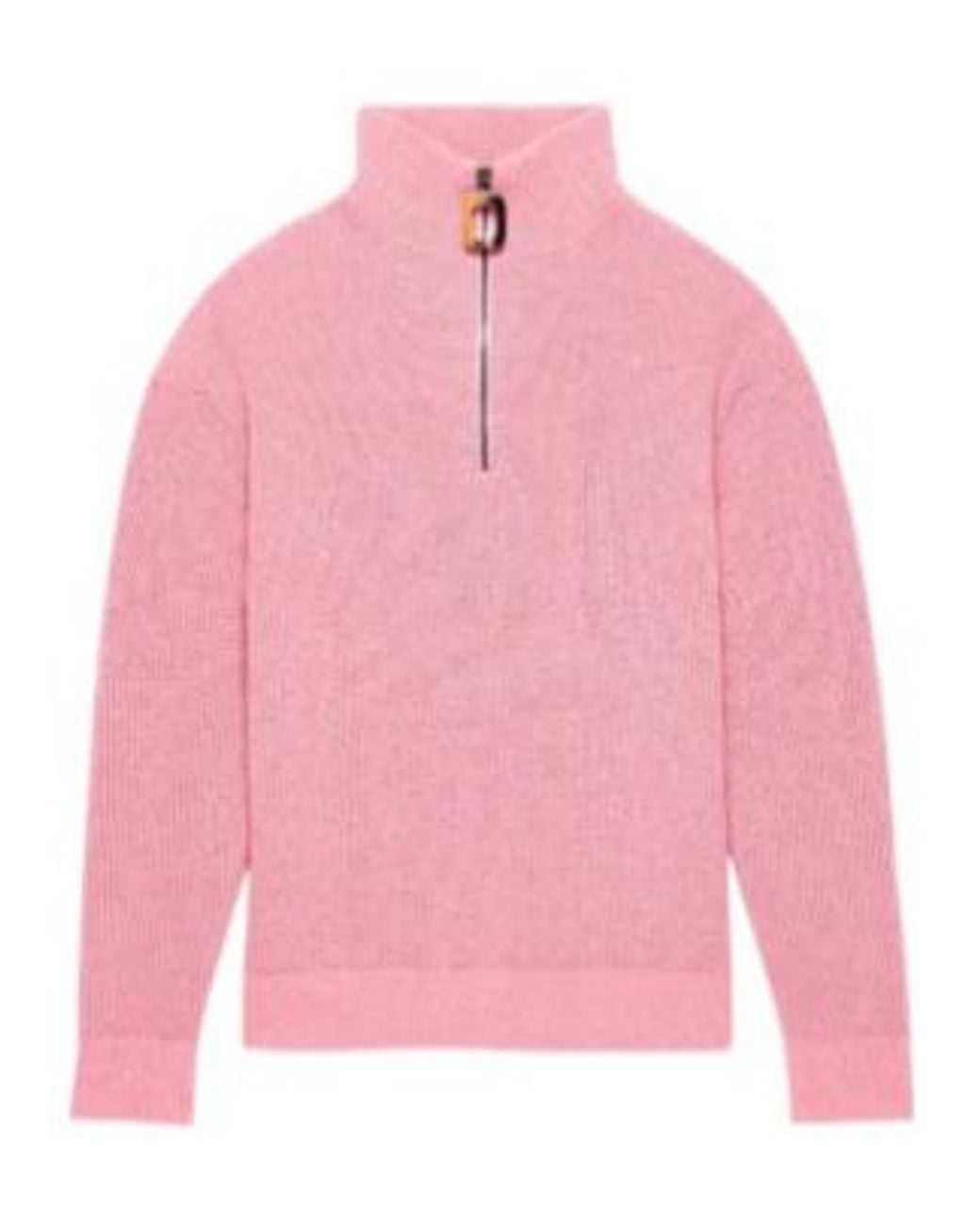 J.W. Anderson Pink Jw Anderson Half-Zip High Neck Knitted Sweater for men