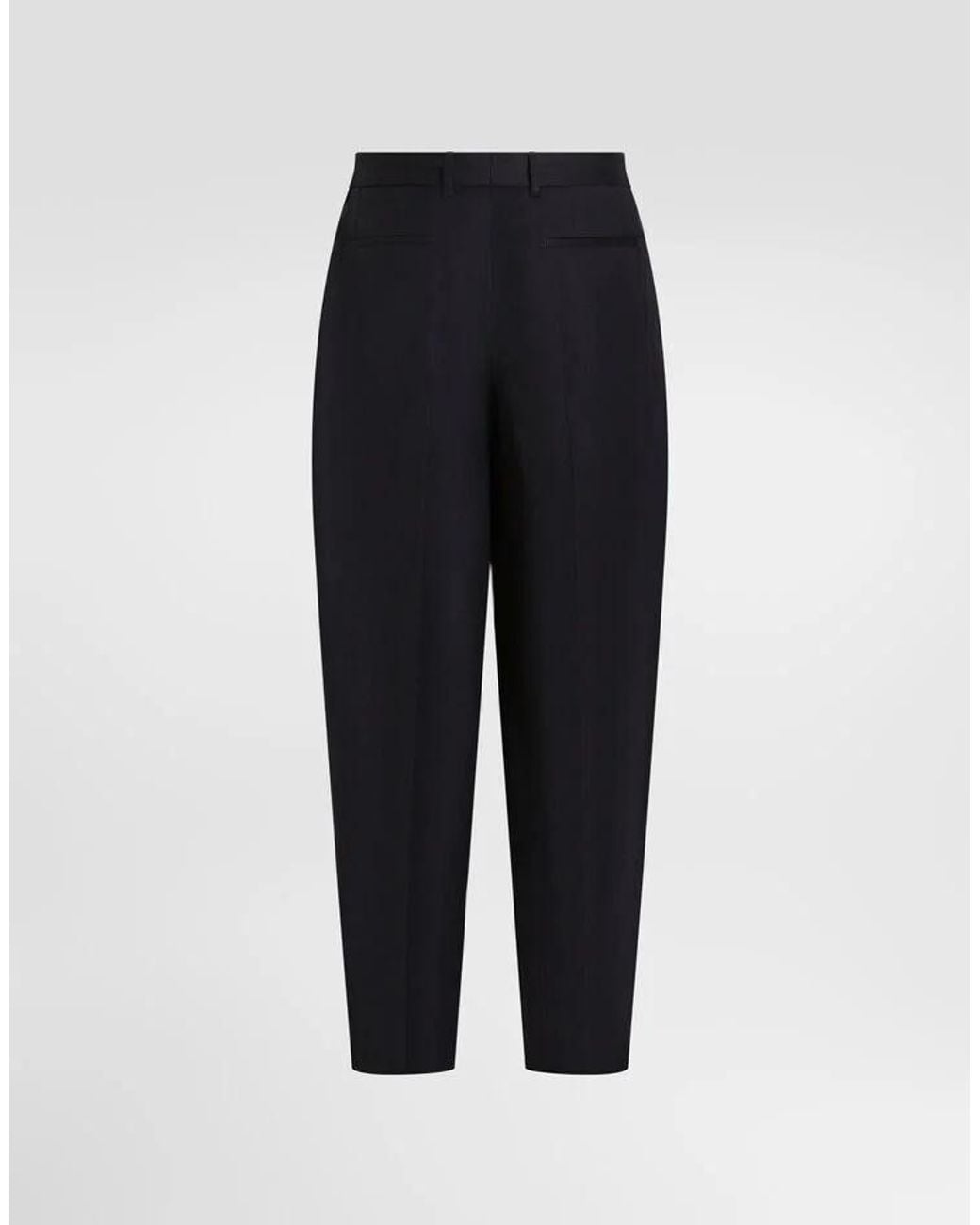 Dolce & Gabbana Black Pleated Pants for men