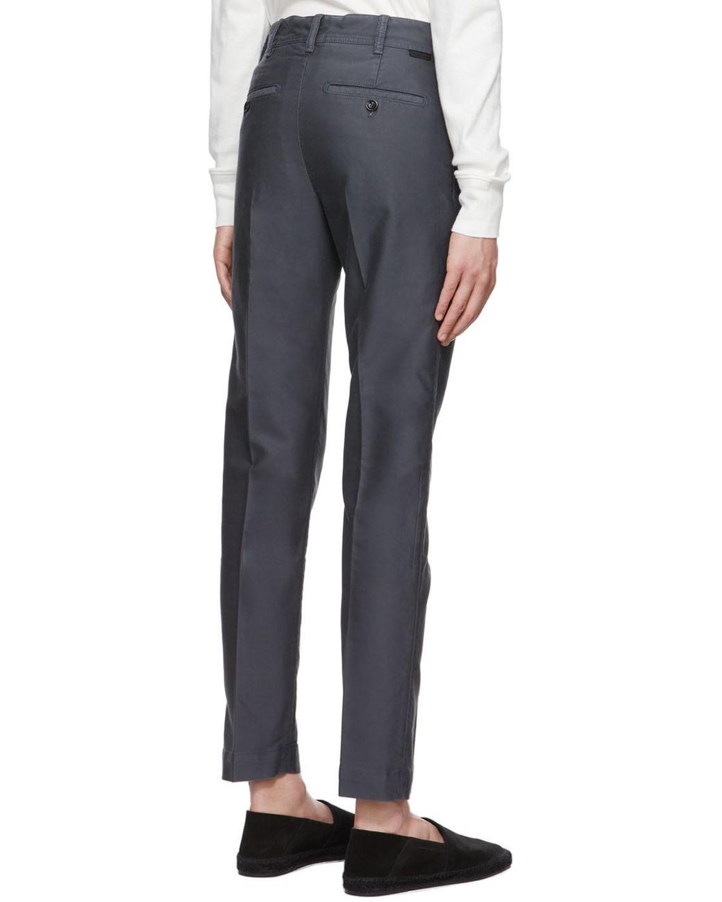 Tom Ford Blue Straight-Leg Tailored Trousers for men