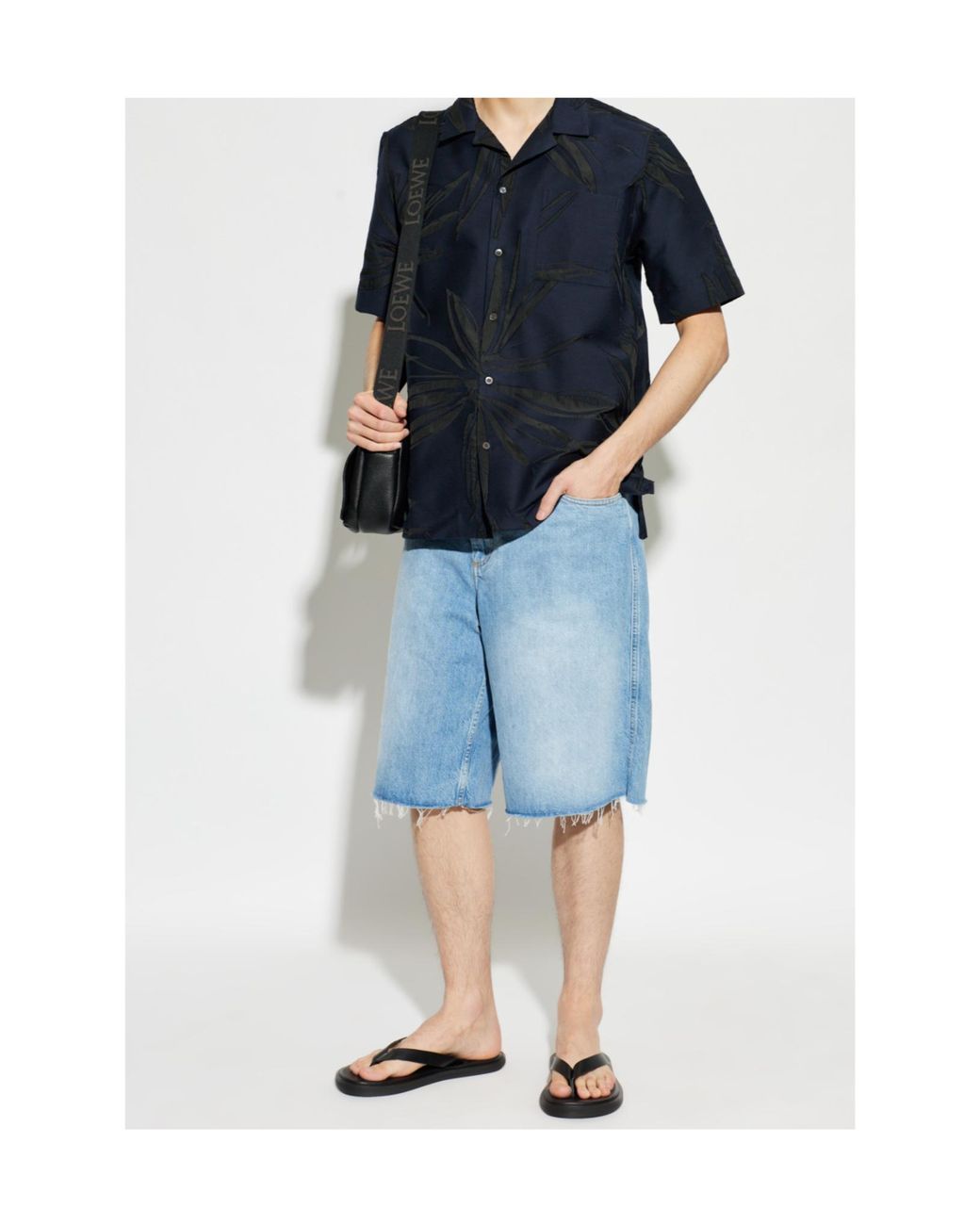 Dries Van Noten Blue Shirt With Embroidery for men