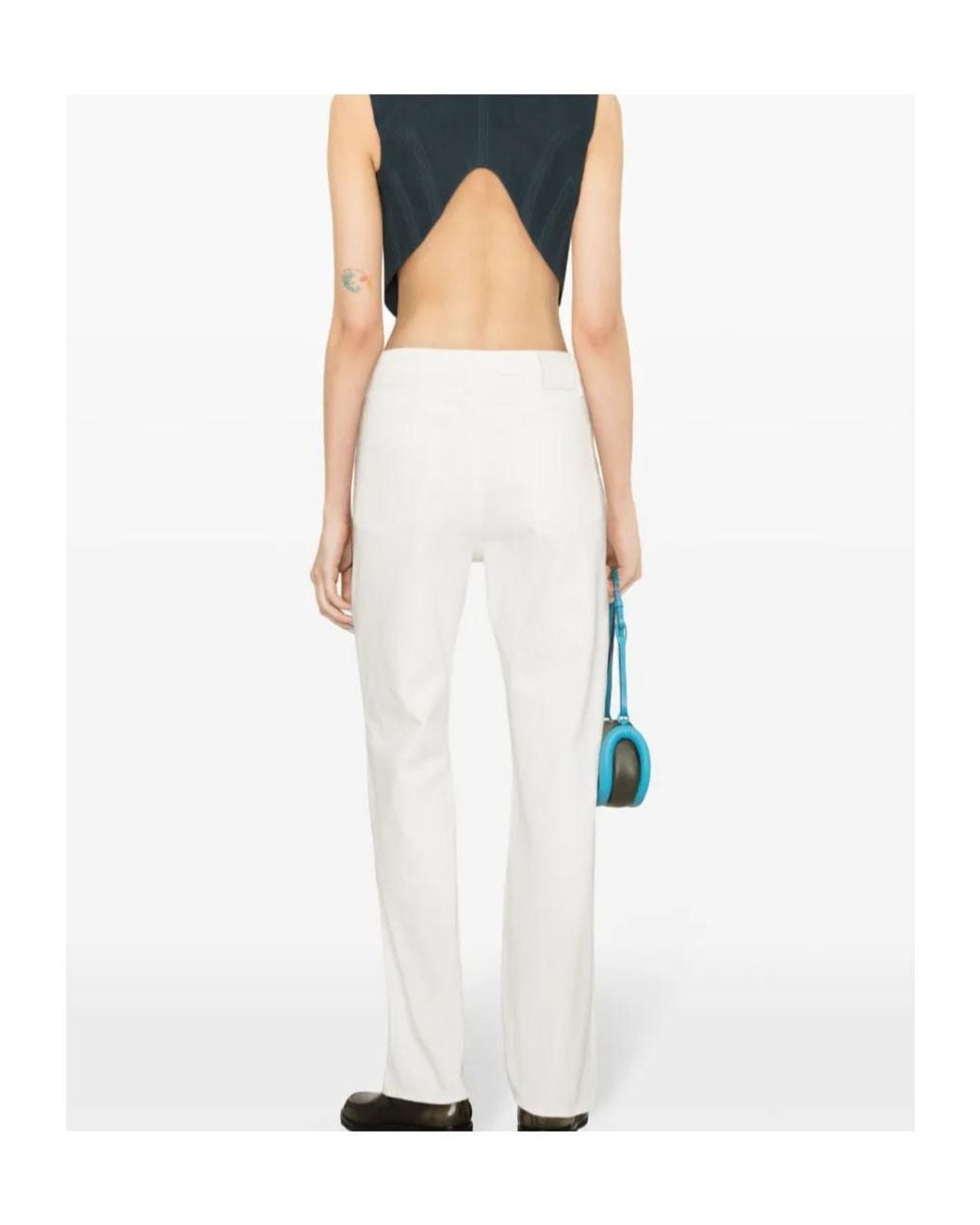 Totême  White Belt-Loop Jeans
