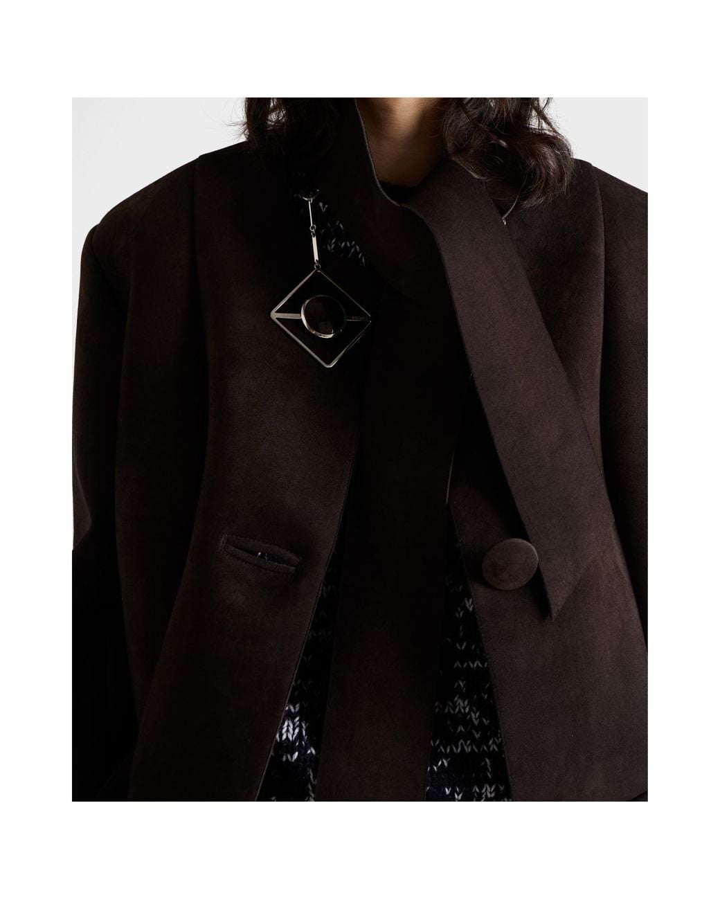 Prada Black Bonded Crewneck Jacket