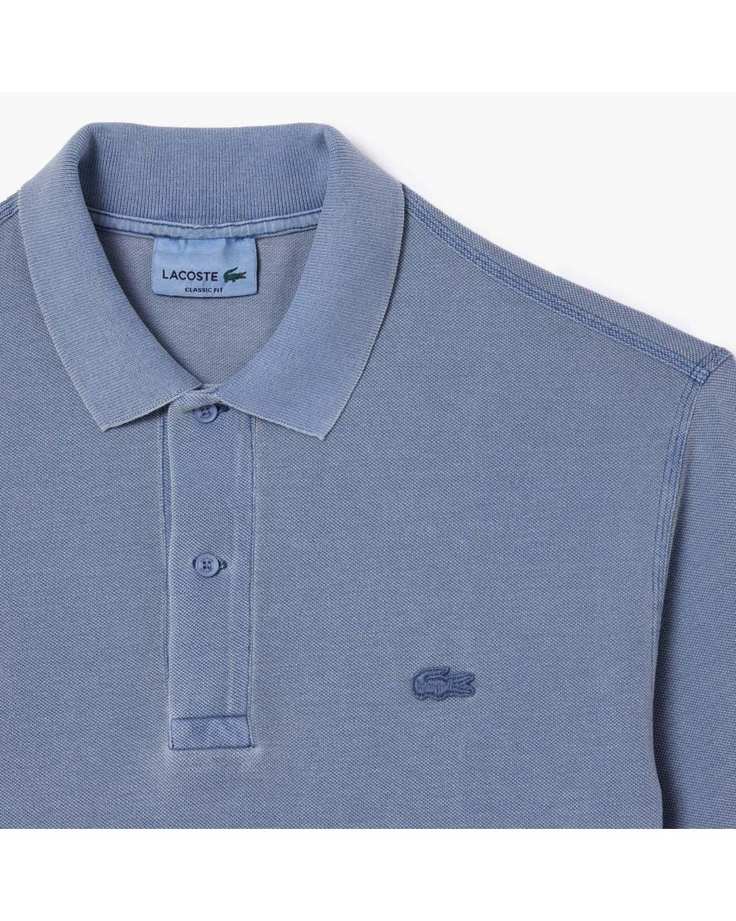 Lacoste Blue Classic-Fit Natural Dye Polo Shirt for men