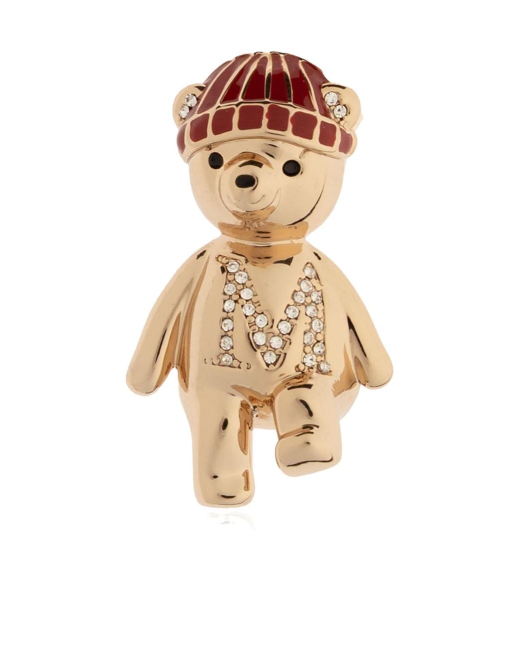 Max Mara Metallic Teddy Logo Brooch