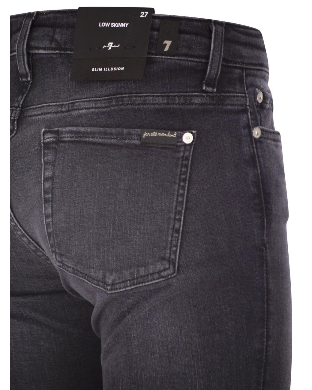 7 For All Mankind Blue Slim Illusion Jeans
