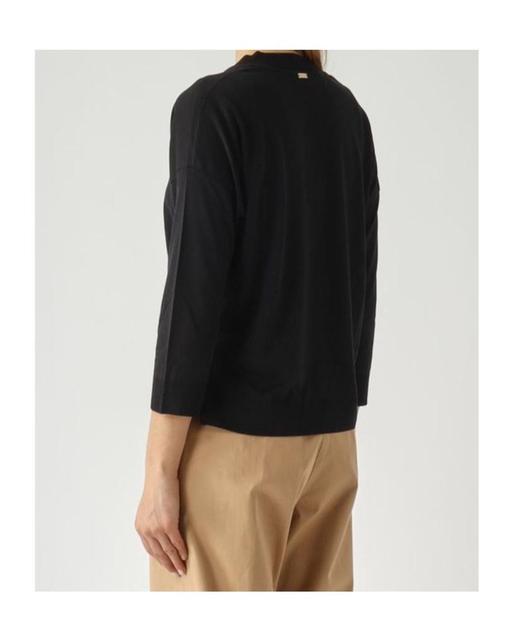 Herno Black V-Neck Knitted Jumper