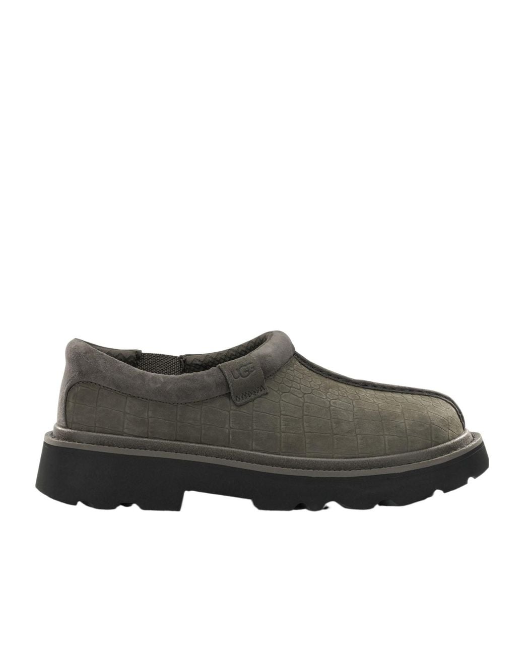 Ugg Gray Tasman Lug Embossed Loafers for men