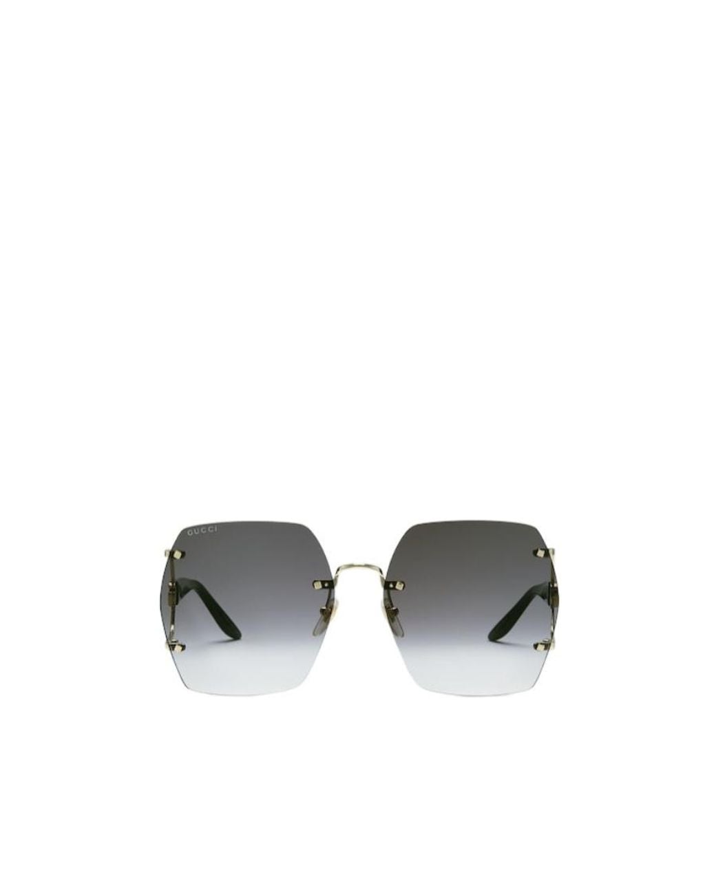 Gucci Metallic Eyewear Geometric Frame Sunglasses