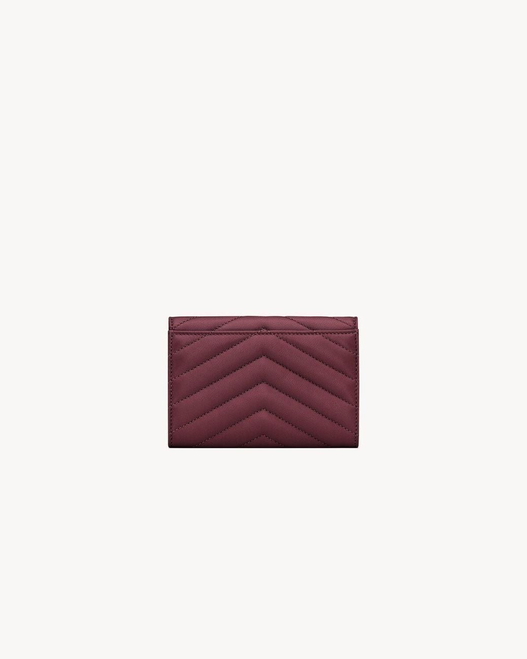 Saint Laurent Purple Cassandre Matelassé Small Envelope Wallet