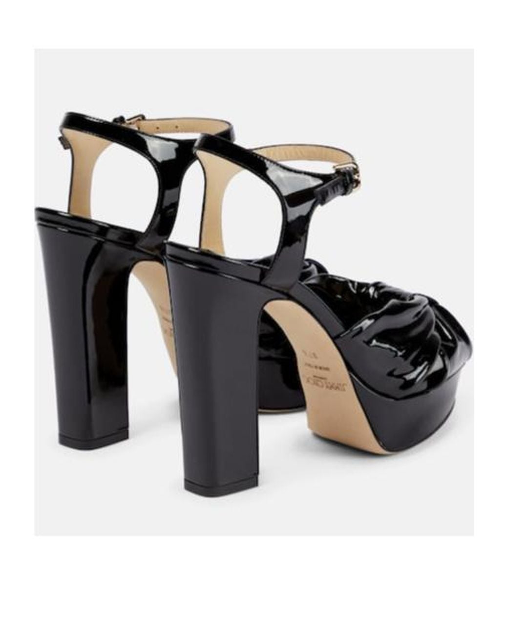 Jimmy Choo Black Heloise 120 Platform Sandals