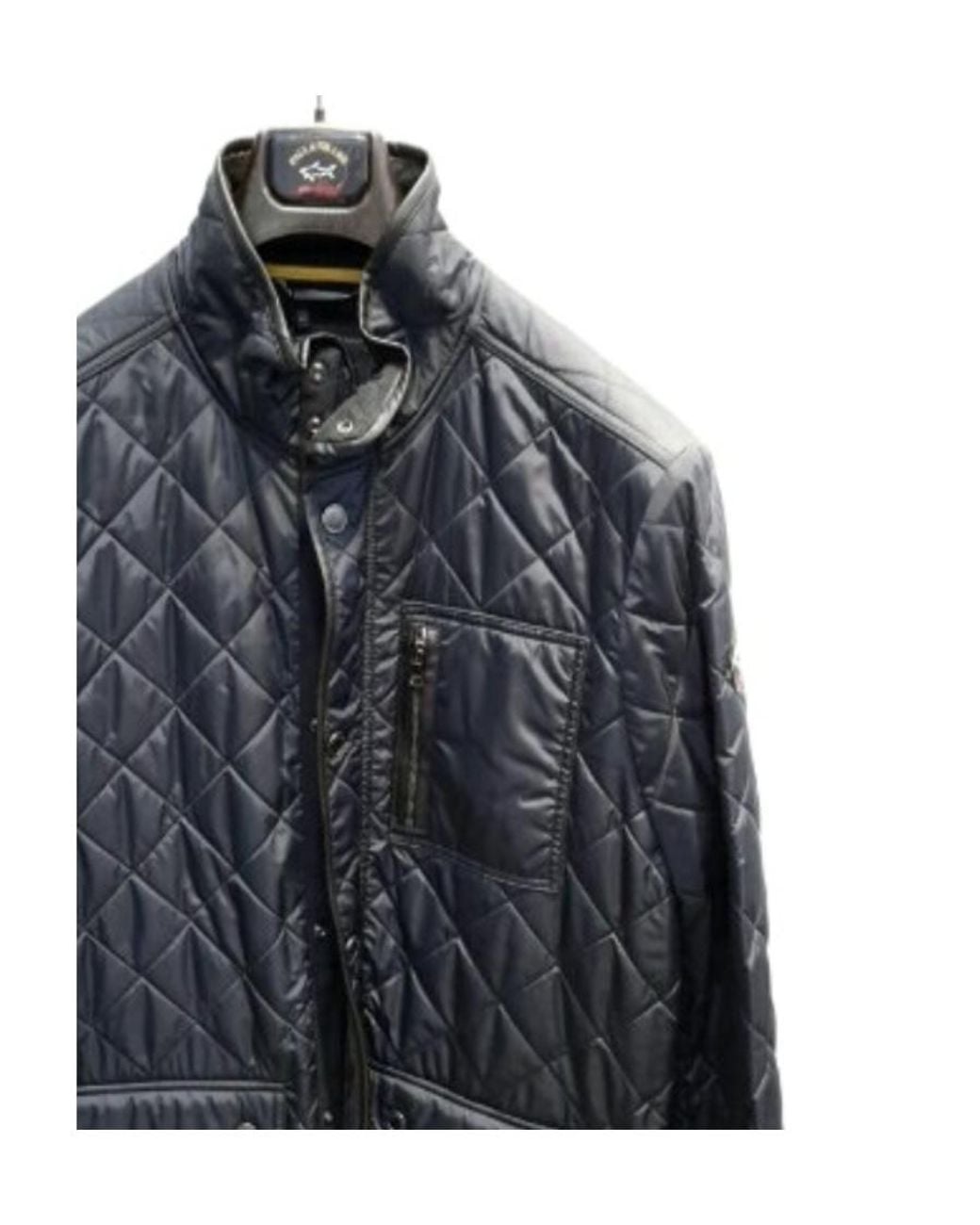 Paul & Shark Gray High-Necked Quilted Padded Jacket for men