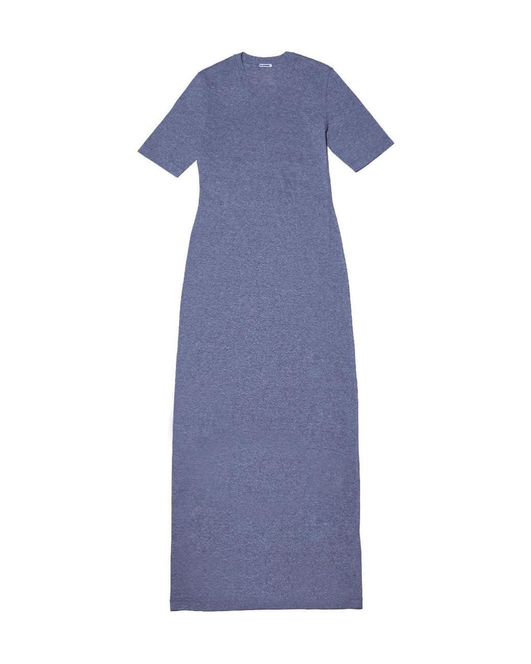 Jil Sander Purple Short-Sleeved Layered Maxi Dress