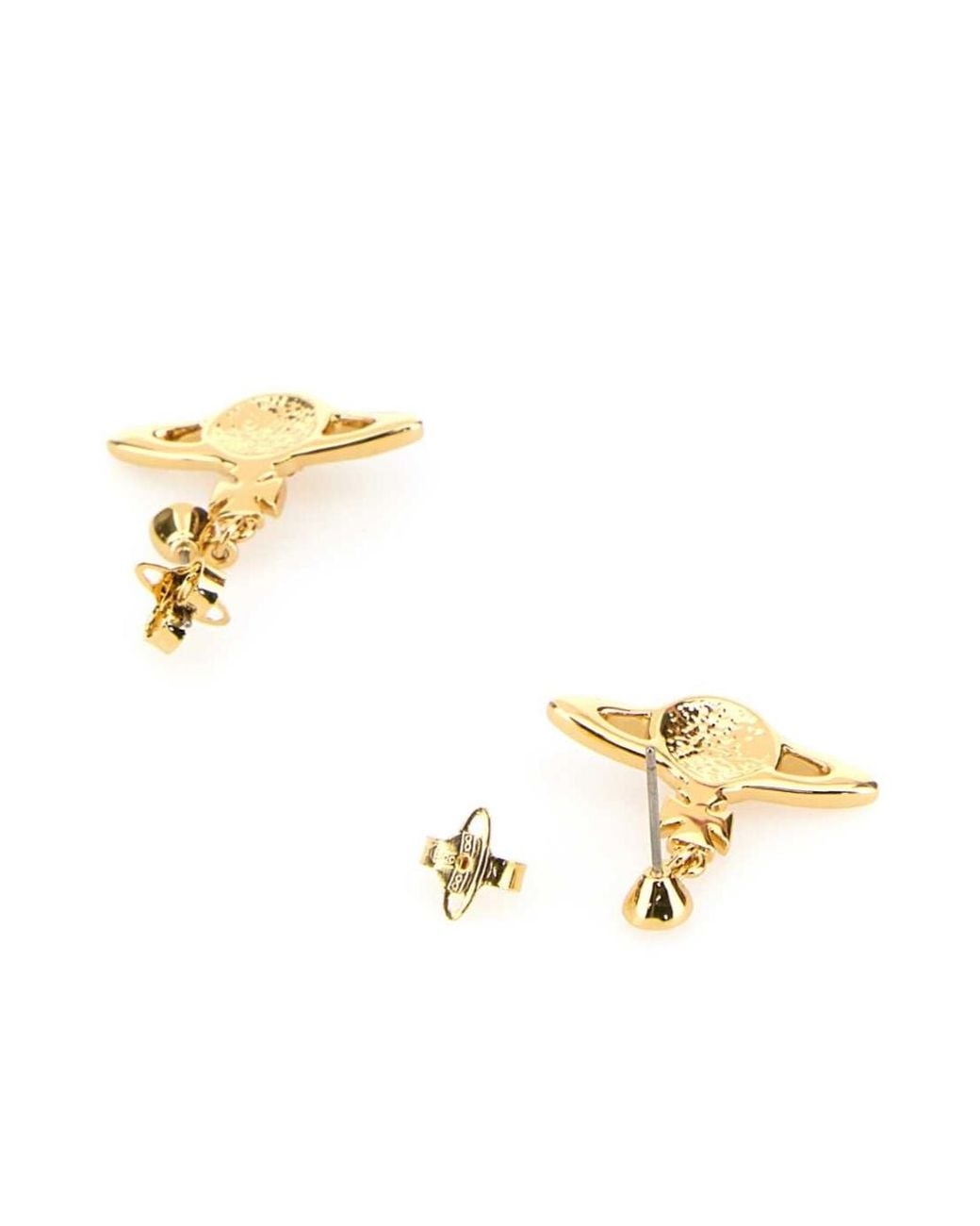 Vivienne Westwood Metallic Mini Bas Relief Drop Earrings