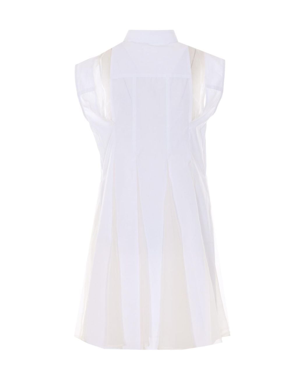Sacai White Sleeveless Dress