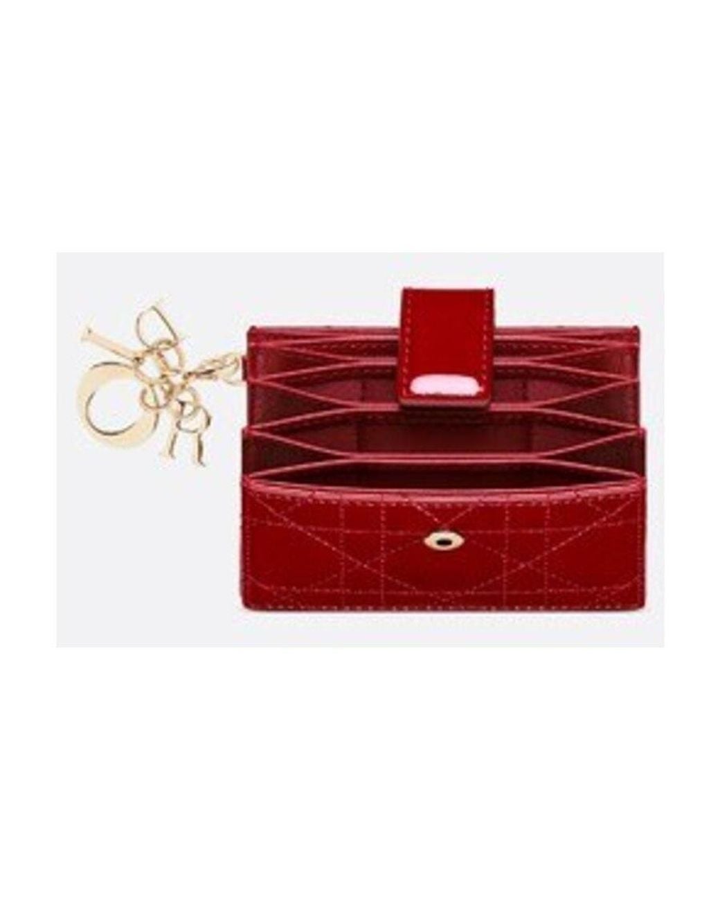Dior Red Lady Jasmine Card Holder
