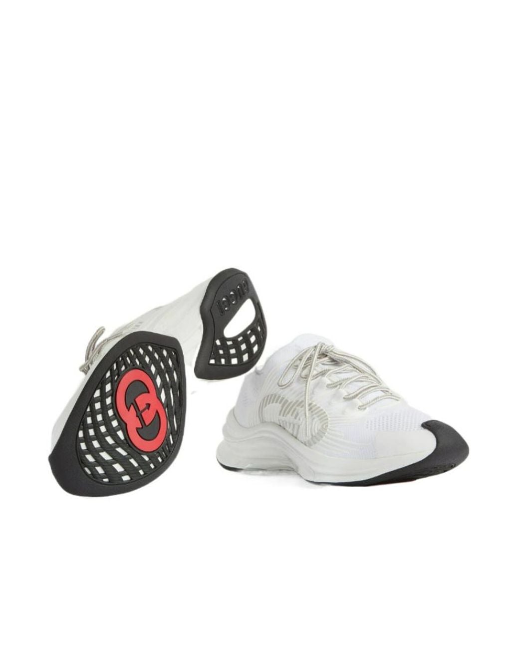 Gucci White Run Lace-Up Sneakers for men