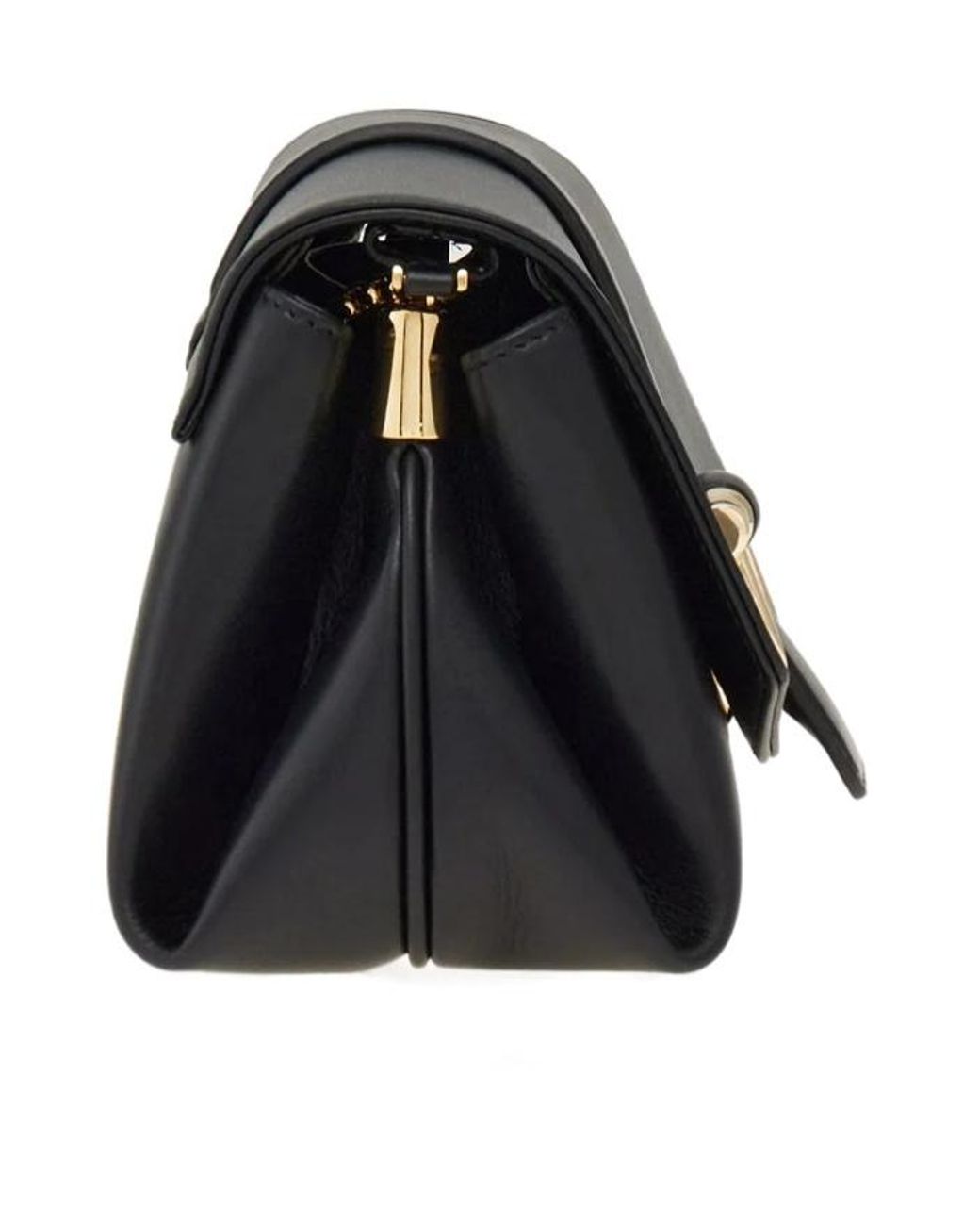 Ferragamo Black Ferragamo Front Flap Crossbody Bag