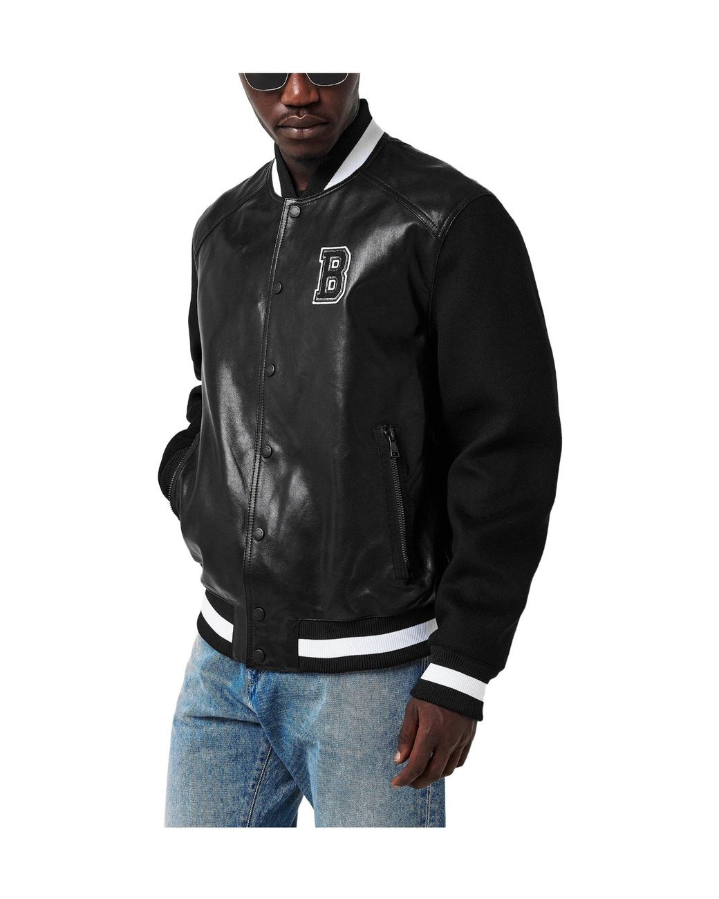 Balmain Gray Logo Varsity Sn53 for men