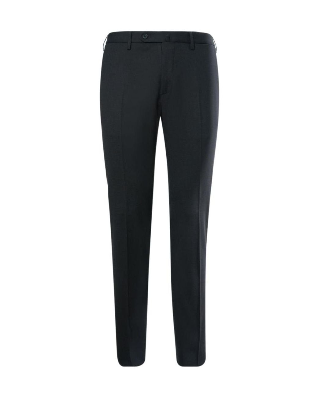 Incotex Black Buttoned Wool-Blend Pants for men