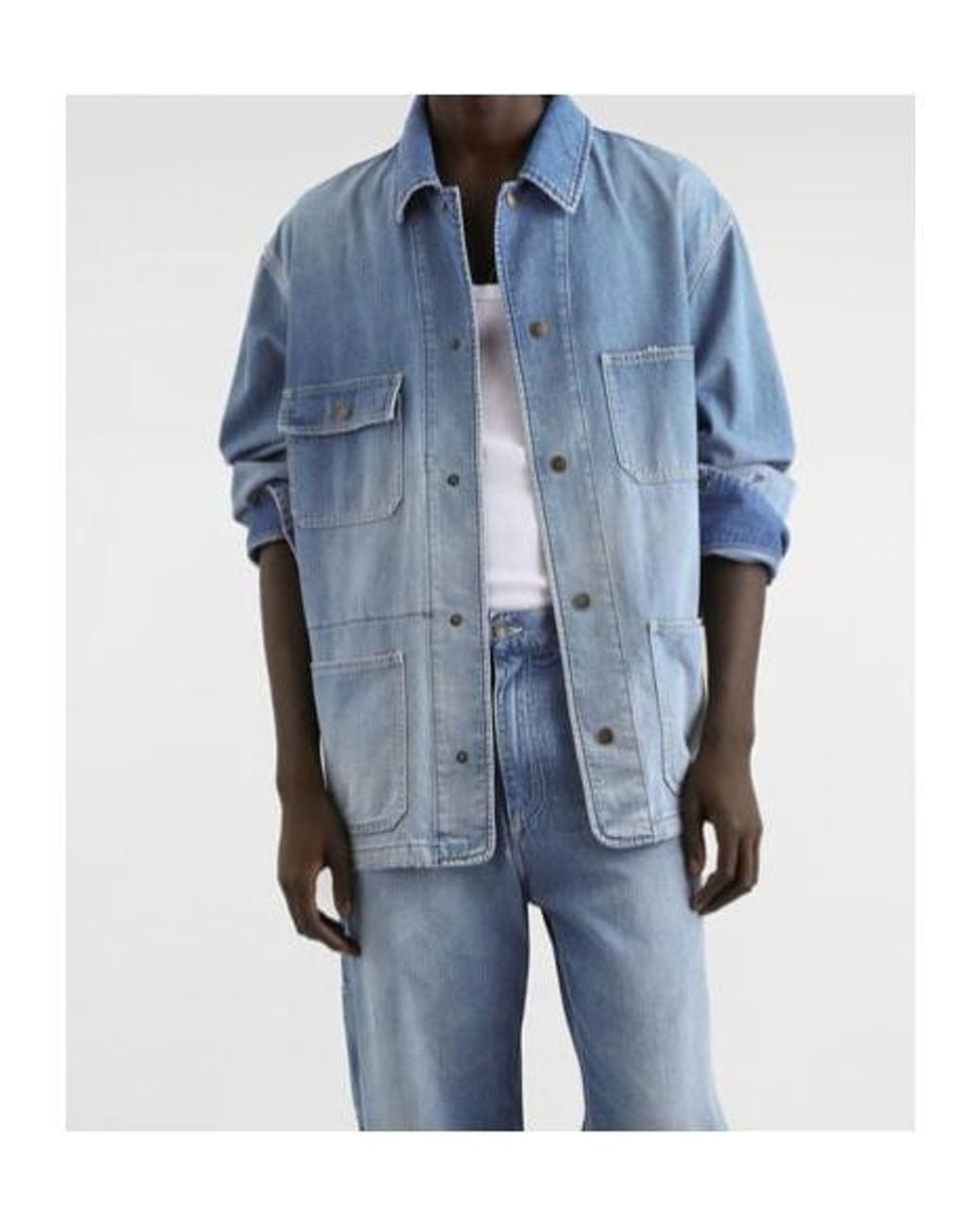 Dolce & Gabbana Blue Vintage Effect Denim Jacket for men