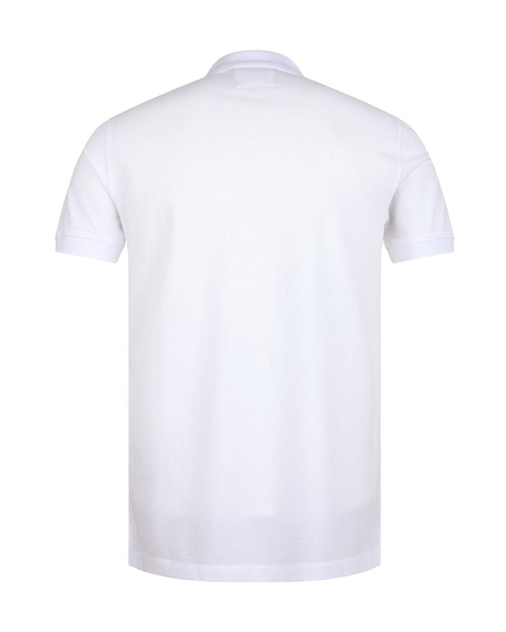 Emporio Armani White Logo-Embroidered Polo Shirt for men