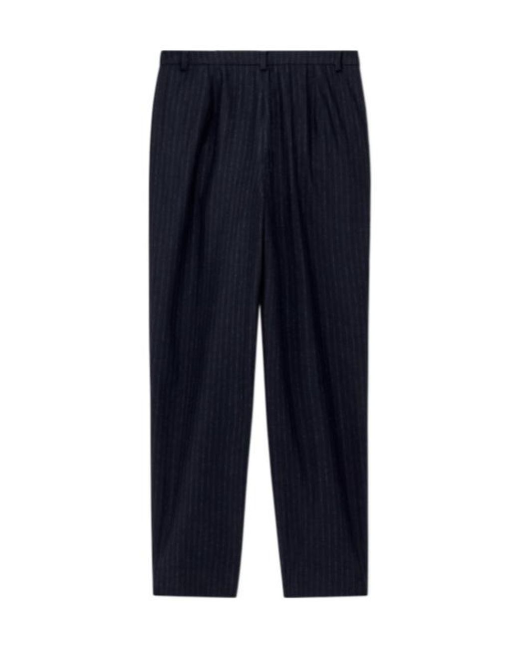 Emporio Armani Blue Pinstripe-Pattern Trousers