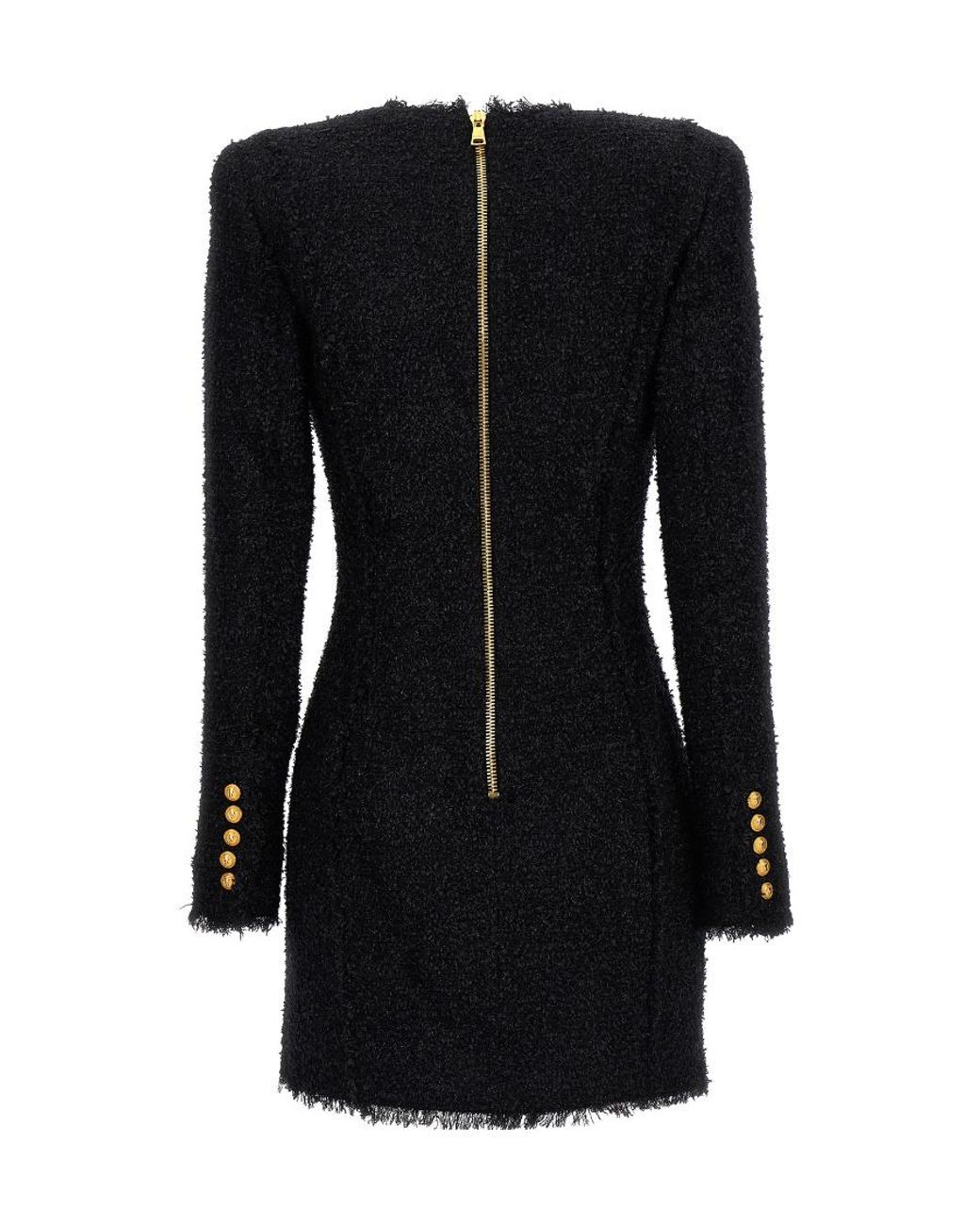 Balmain Black Long-Sleeved Dress