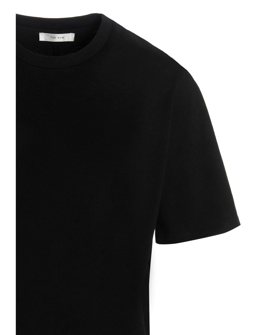 The Row Black Chiara Short-Sleeve Boxy T-Shirt