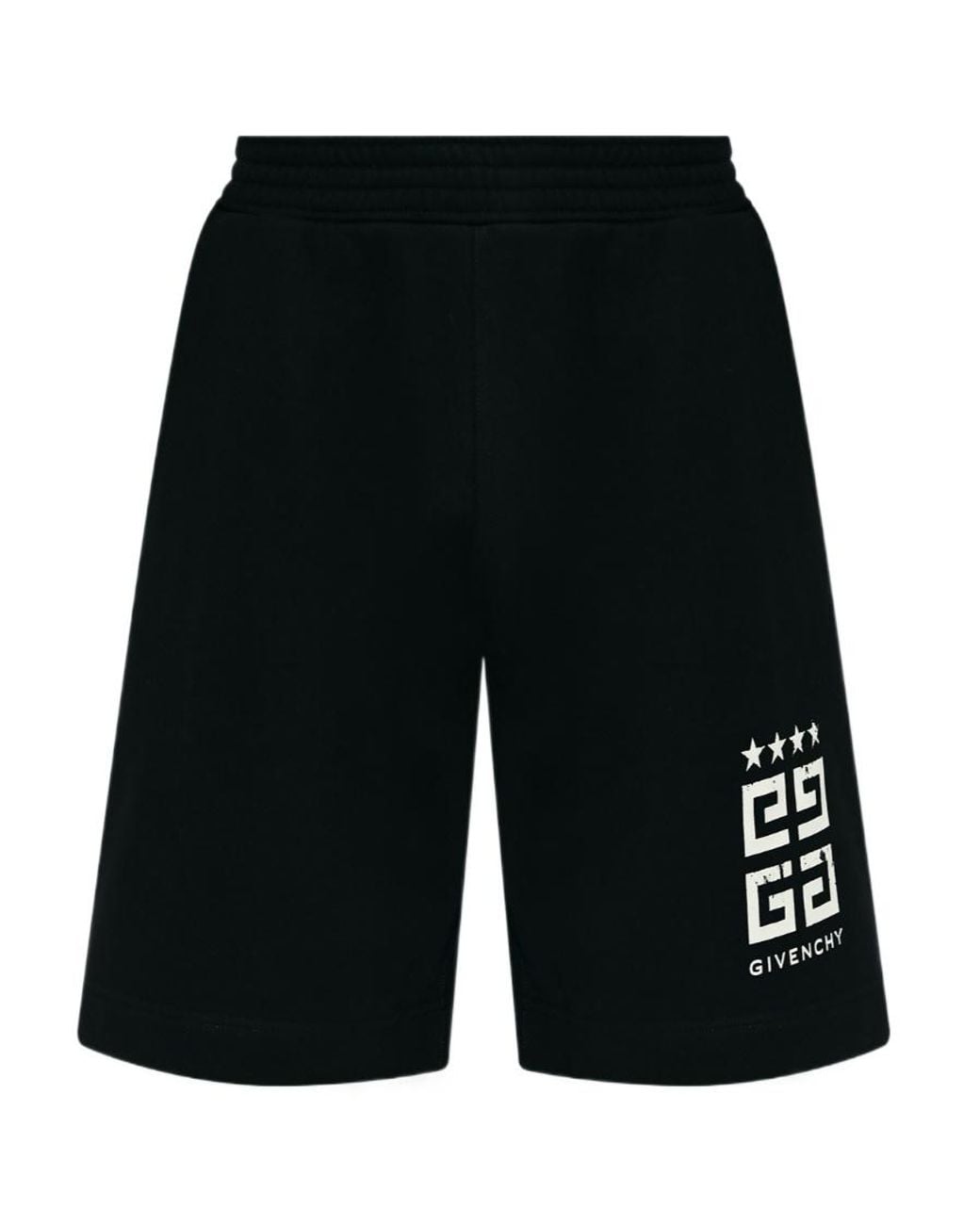 Givenchy Black Logo Printed Shorts for men