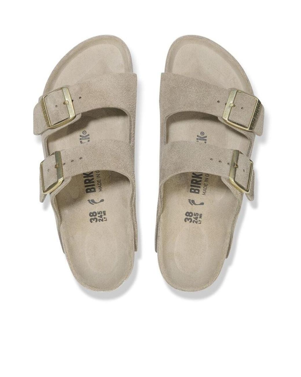 Birkenstock White Arizona Double Buckle Sandals