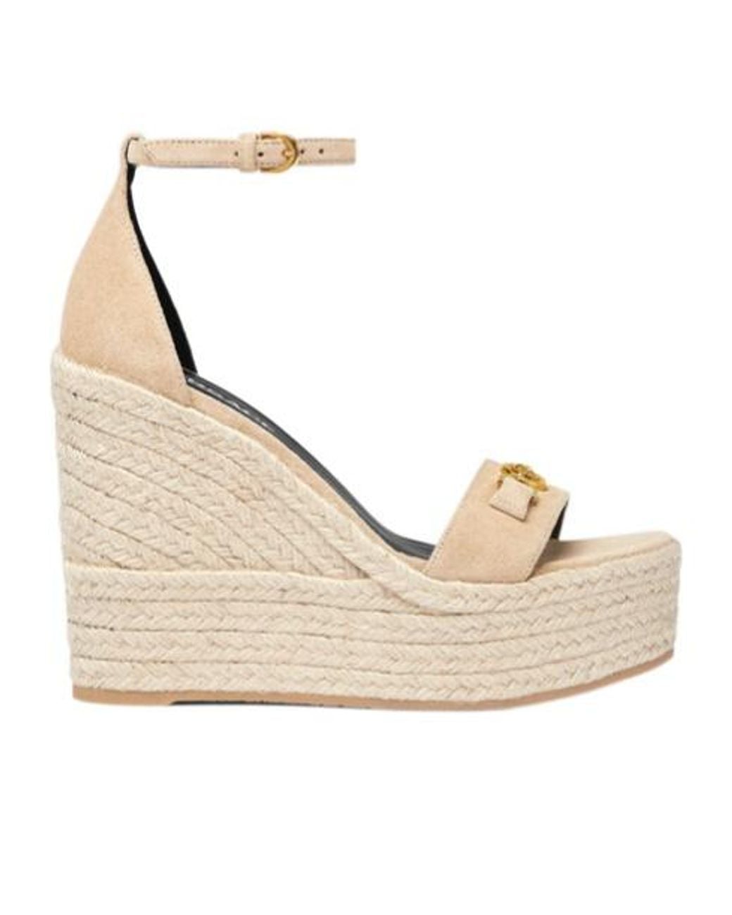 Versace Natural Wedge Sandals