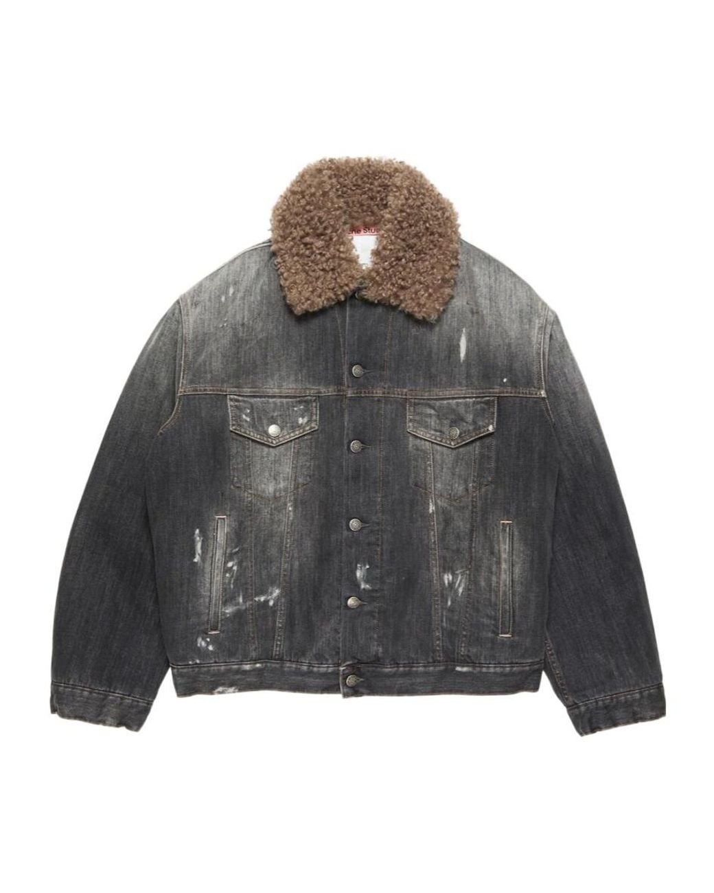 Acne Gray ディストレスト デニム ジャケット for men