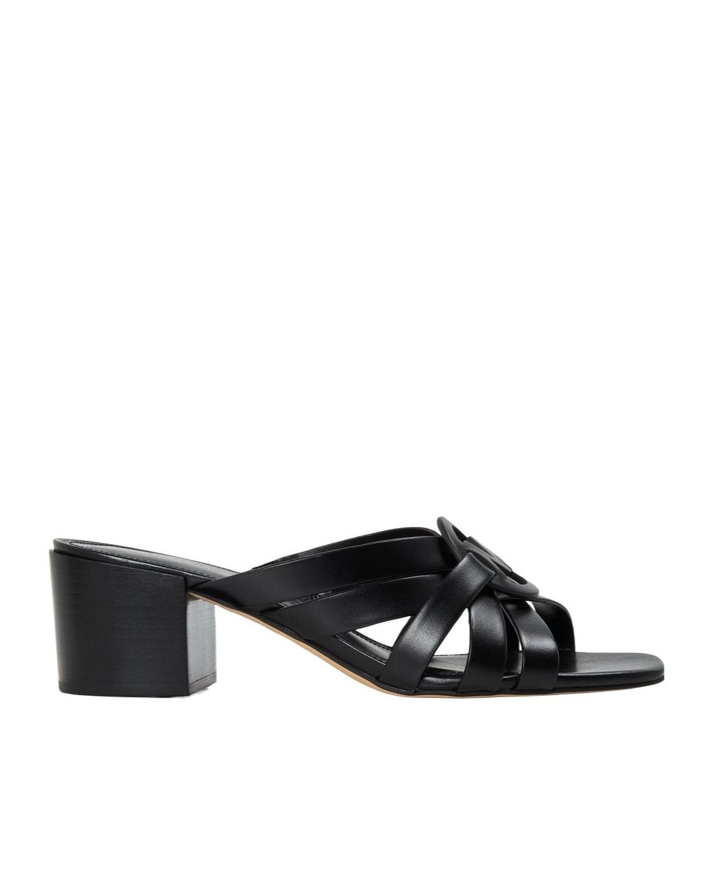 MICHAEL Michael Kors Black Mid Mule Heeled Sandals