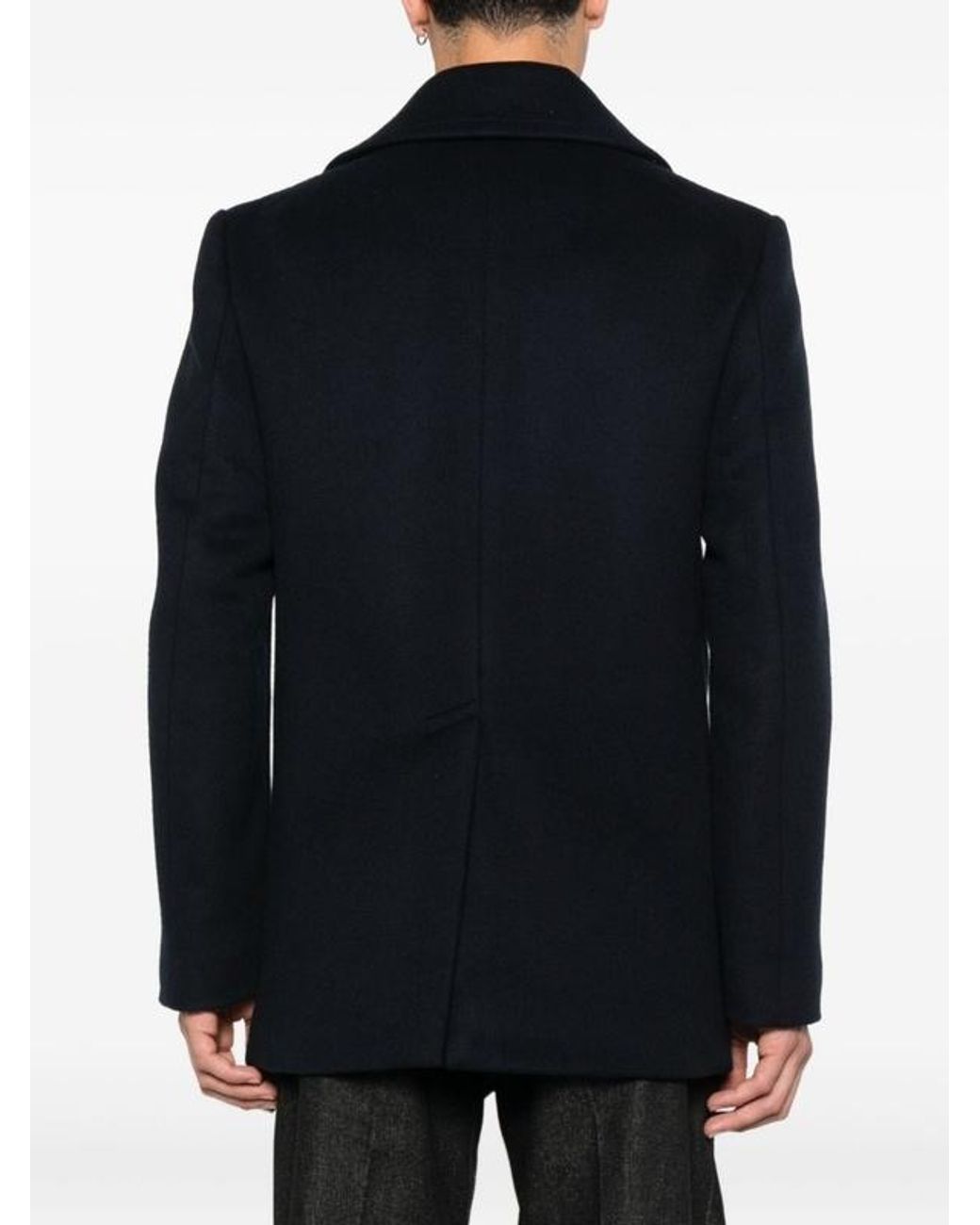 Givenchy Blue Double-Breasted Coat for men
