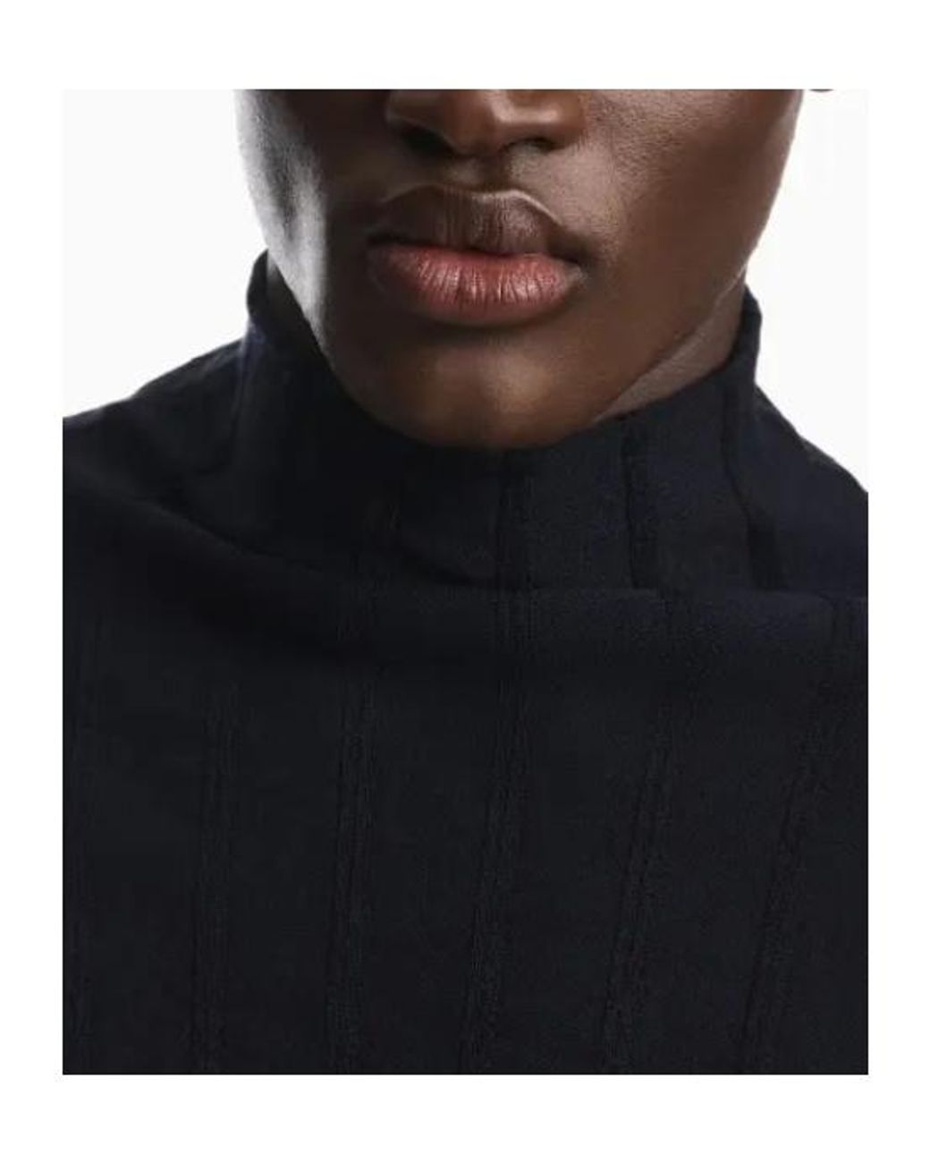 Emporio Armani Blue Mock-Neck Pullover for men