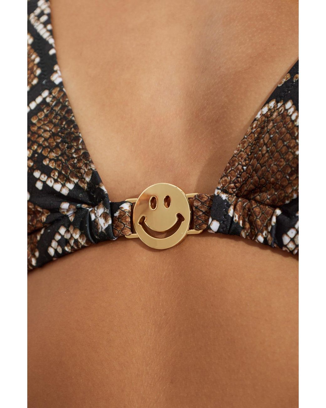 Moschino Black Triangle Bikini Top