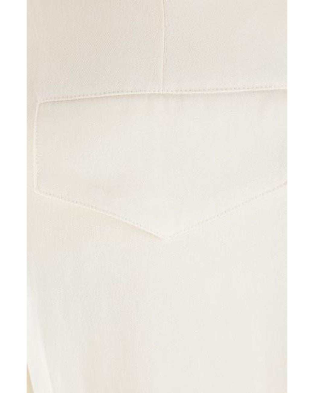 Jil Sander White High Waist Wide Leg Trousers