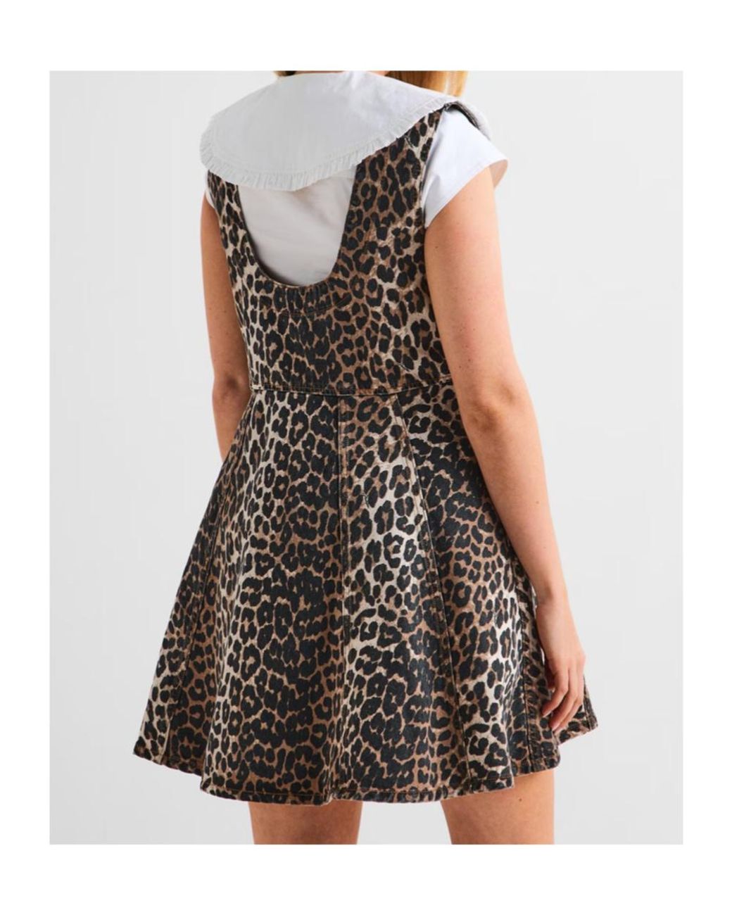 Ganni Black Printed Sleeveless Dress