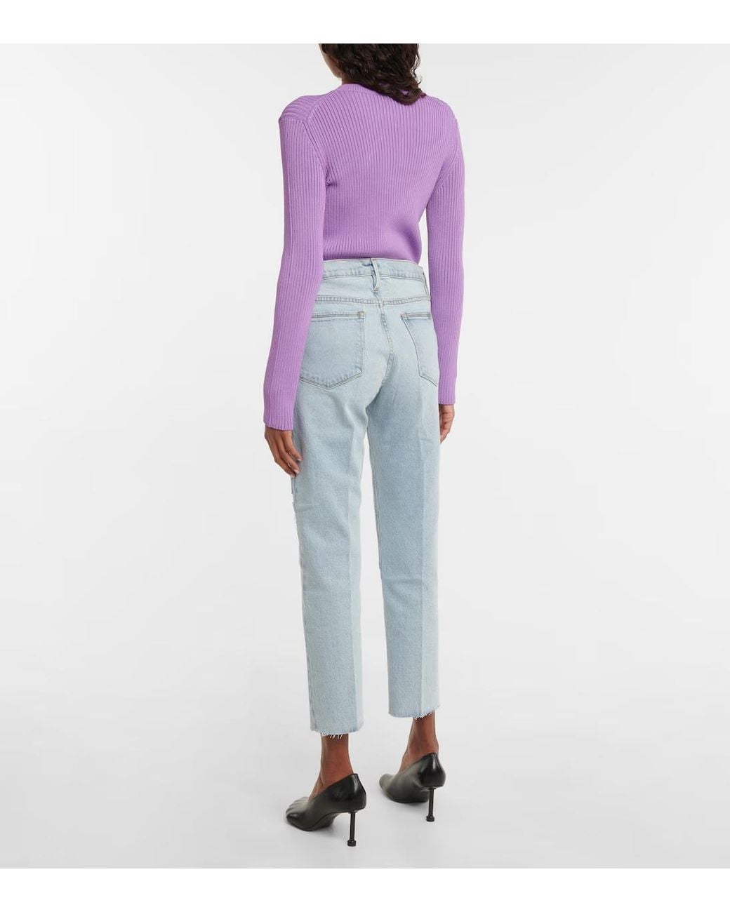 FRAME Blue Belt-Loop Jeans