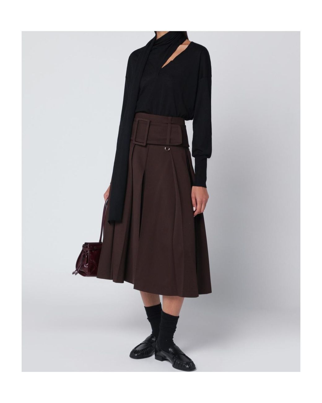 Roberto Collina Black Draped Knitwear