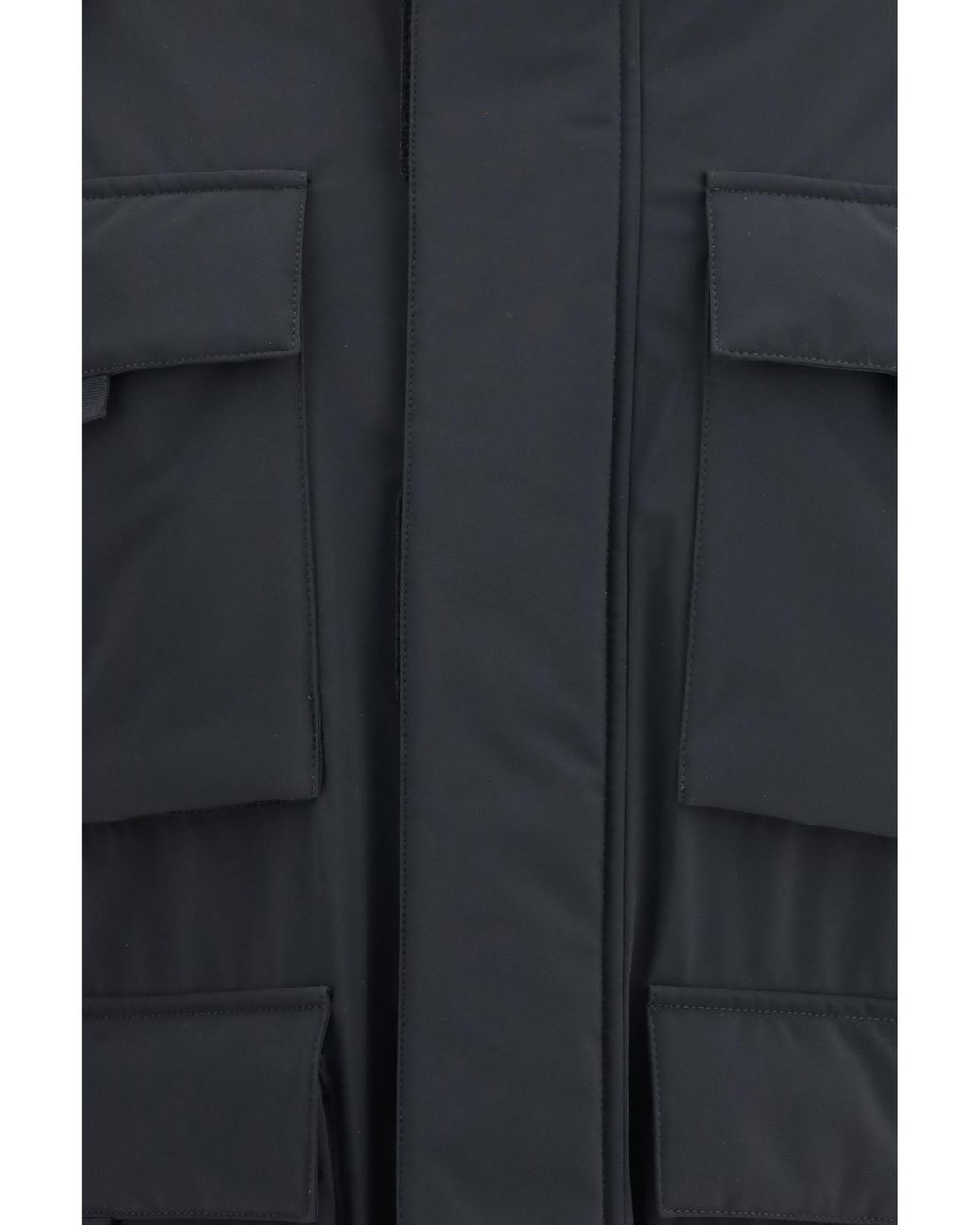 Herno Black Laminar Hooded Padded Down Jacket for men