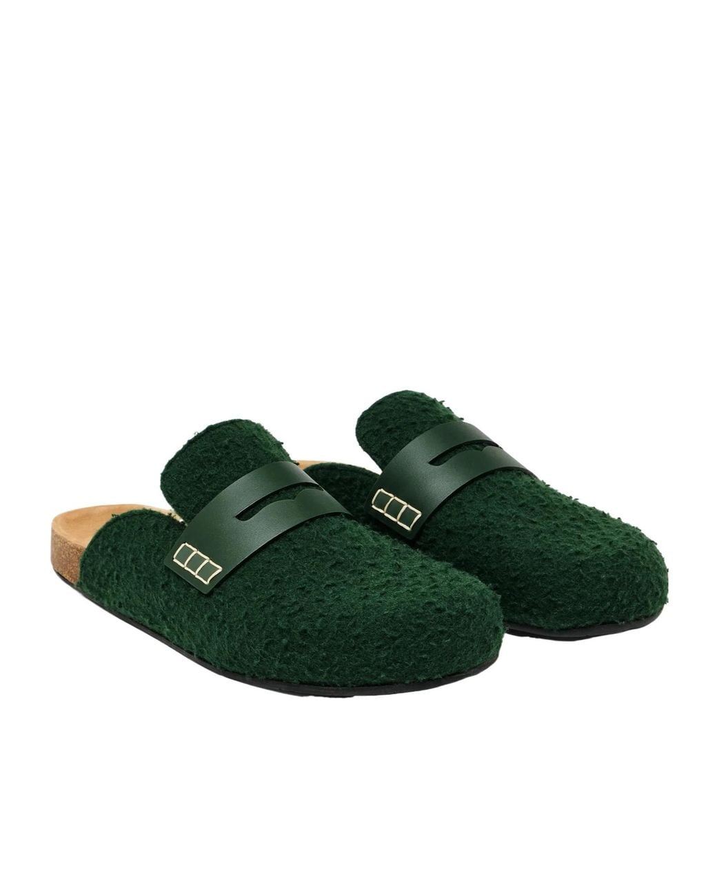 J.W. Anderson Green Jw Anderson Felt Mules