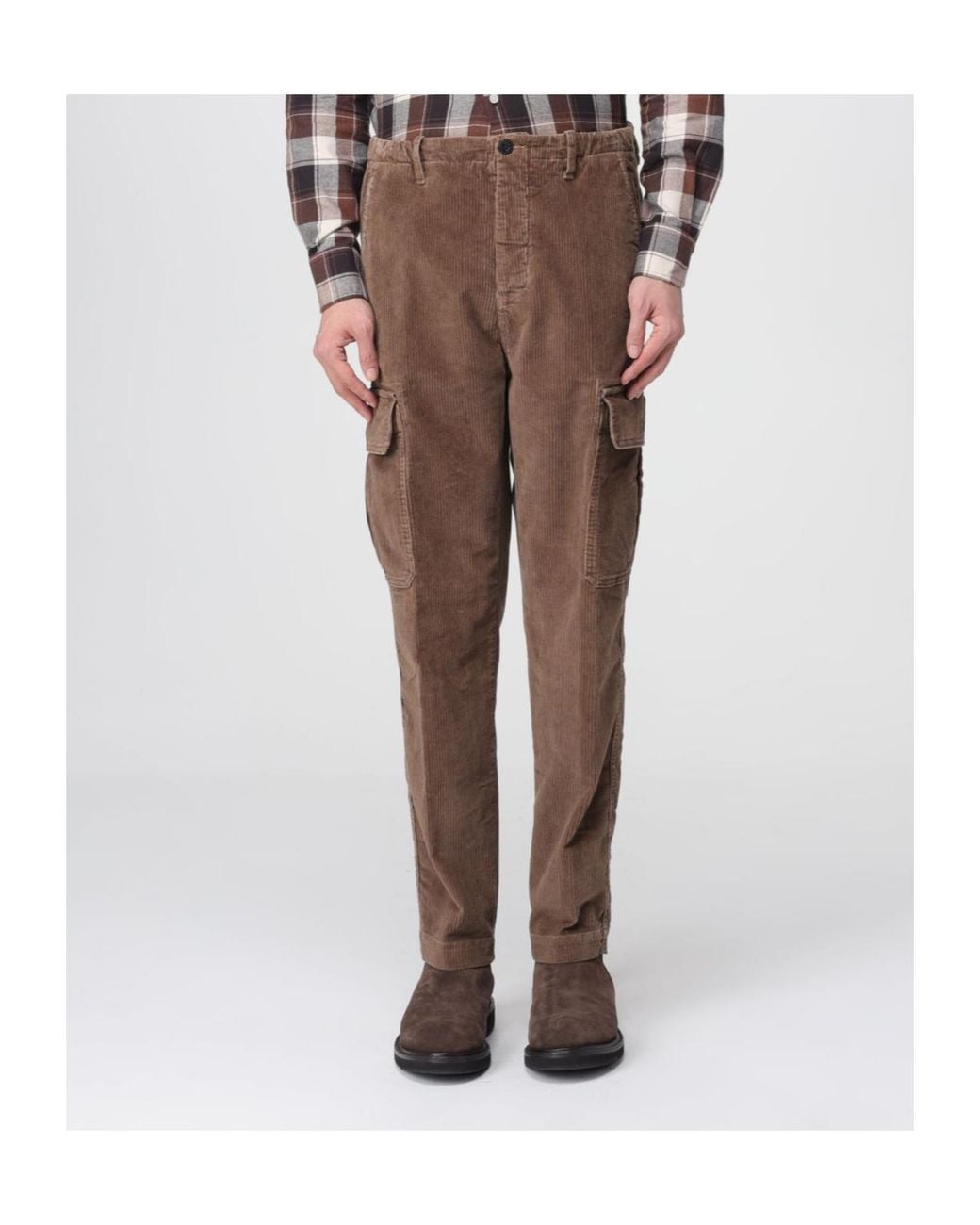 Incotex Brown Casual Trousers With Belt Loops for men