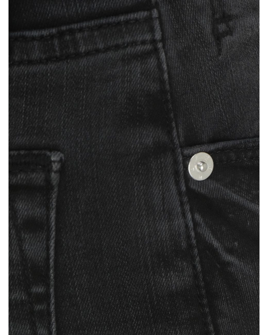 FRAME Black Cropped Straight-Leg Jeans