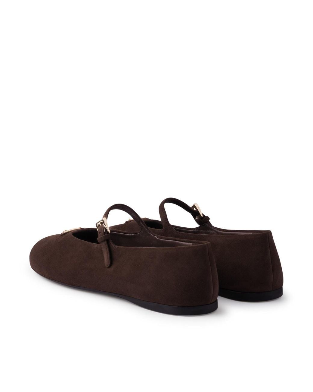 Prada Brown Suede Ballerinas