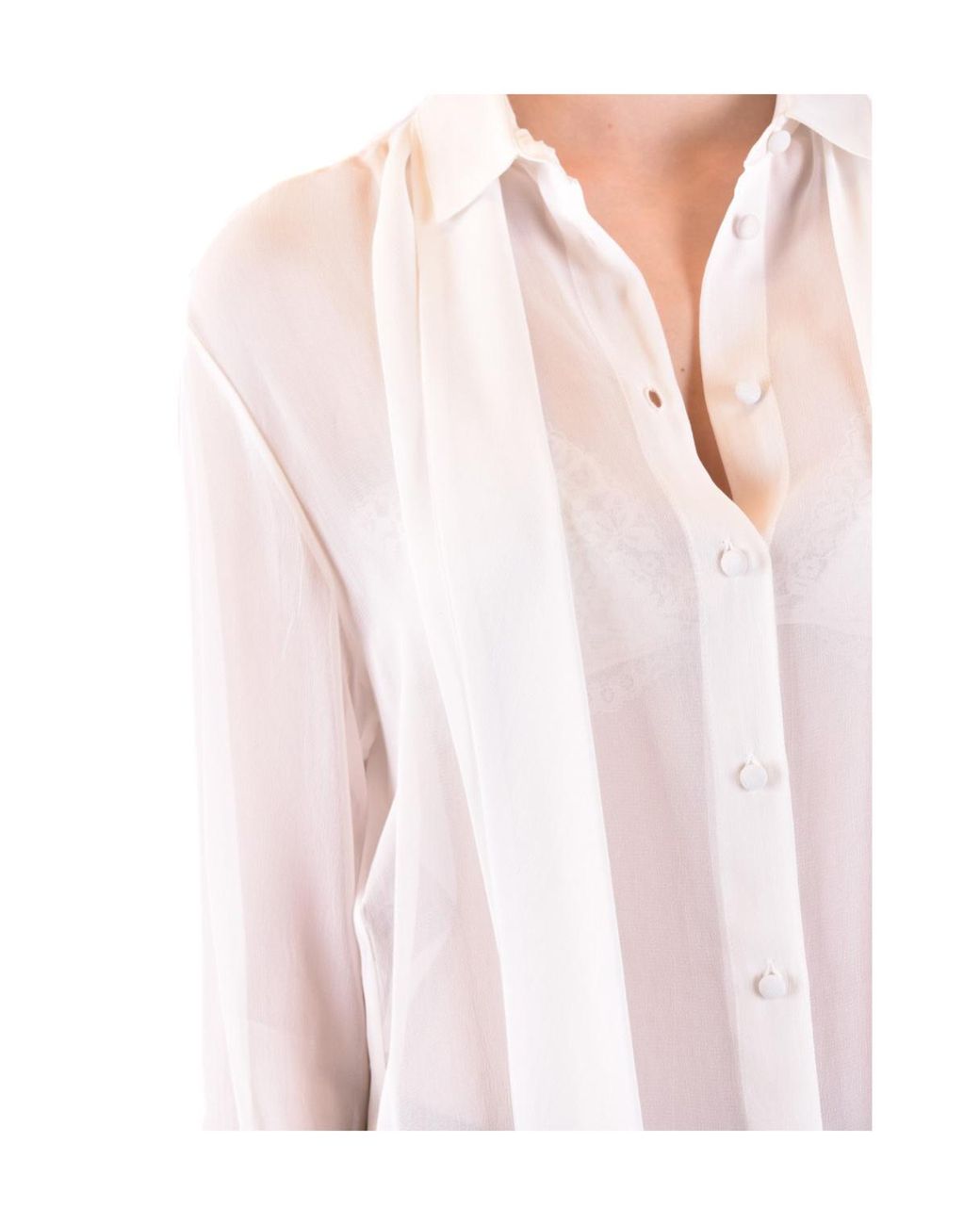 Philosophy Di Lorenzo Serafini White Raw-Edge Long-Sleeved Buttoned Shirt