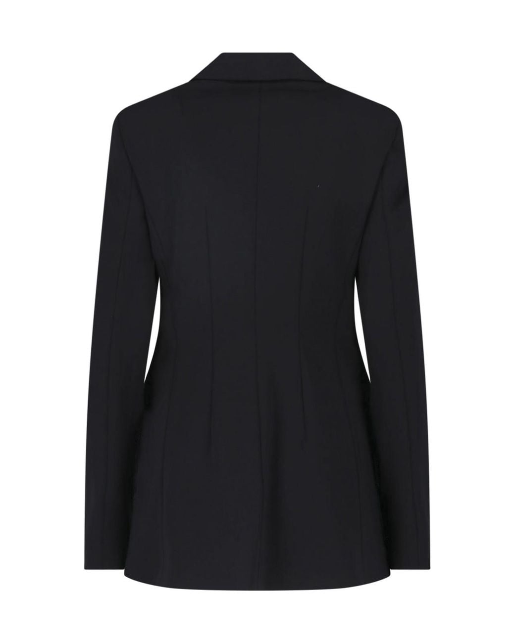 Sportmax Black Notched-Lapels Single-Breasted Blazer