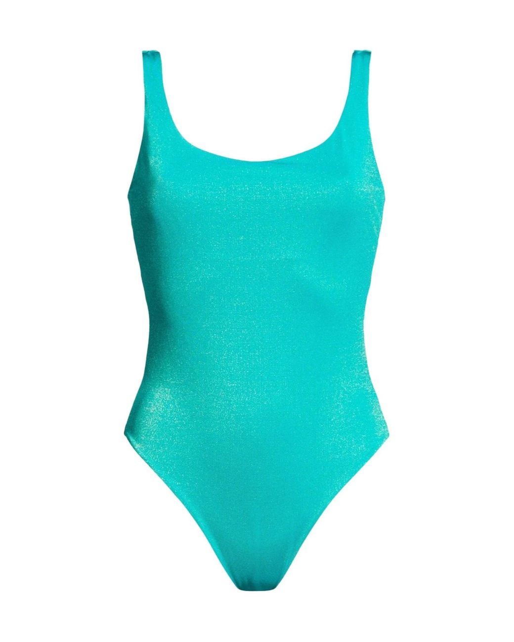 Max Mara Blue Metallic One-Piece Swimsuit