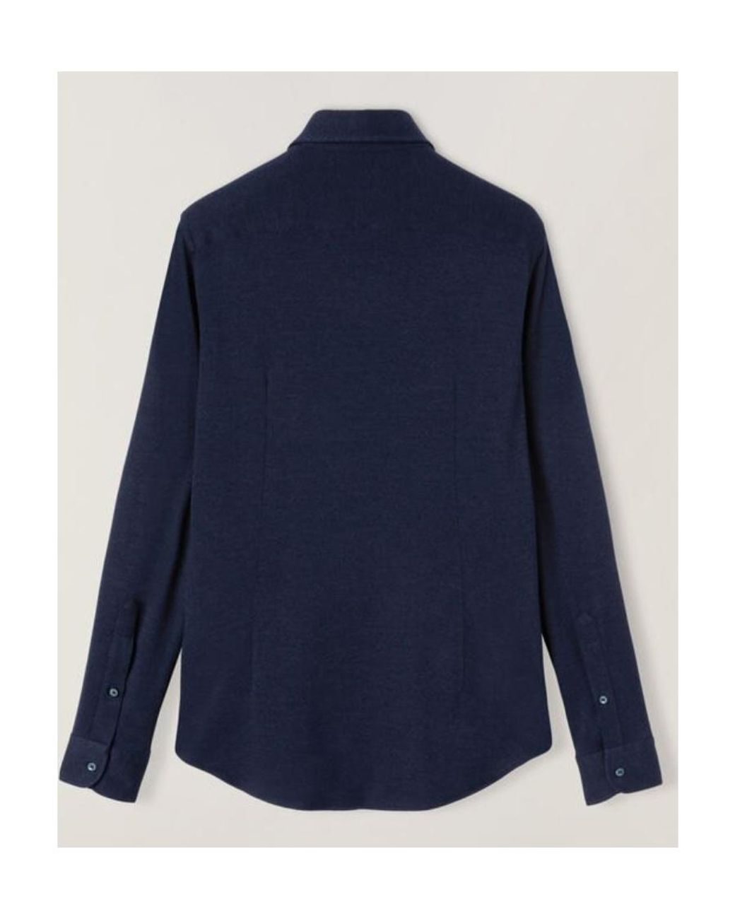 Loro Piana Blue Logo Long-Sleeved Shirt for men